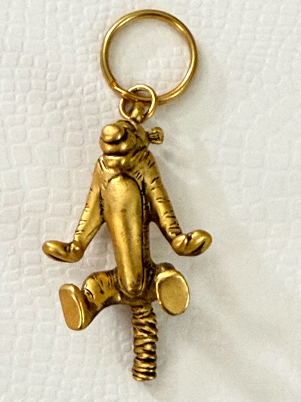 Vintage Disney Tigger Collectible Gold-Tone Brass Keychain